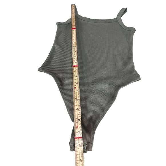 American Eagle Ribbed Bodysuit Olive Tank Top Style S/P/CH - Picture 8 of 11